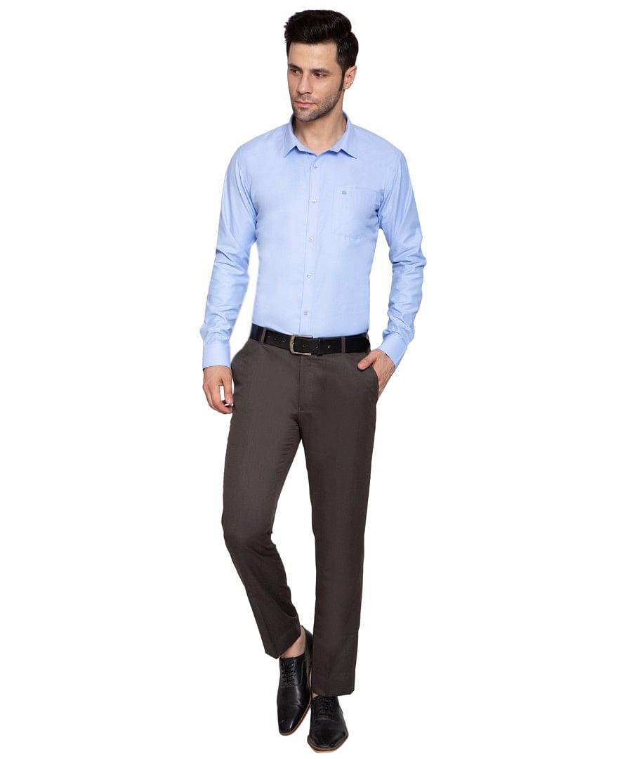 Authenzaa Men Formal Shirt  ITFS003 Sky Blue 