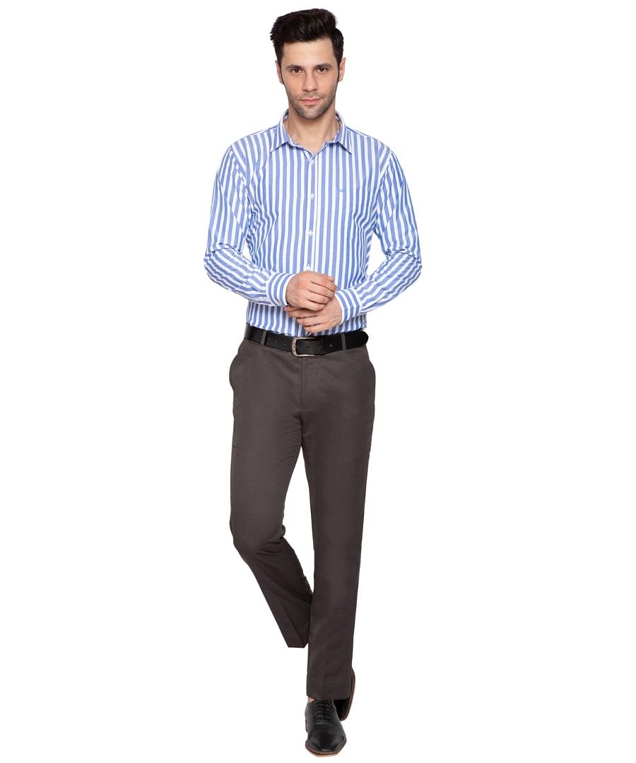 Authenzaa Men Formal Shirt ITFS003 Light Blue 