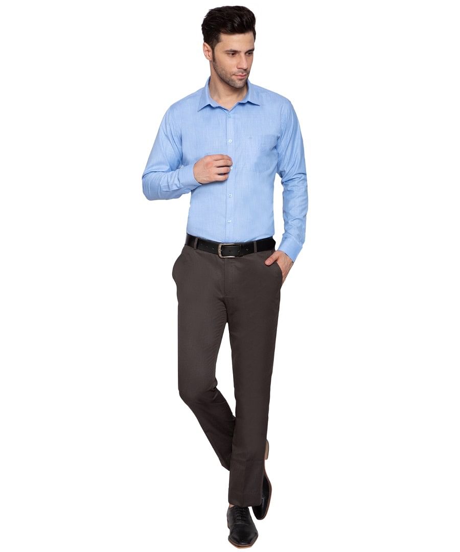 Authenzaa Men  Formal Shirt ITFS005 Blue