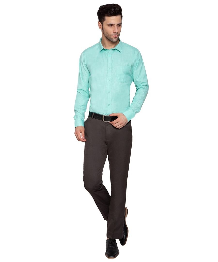 Authenzaa Men  Formal Shirt ITFS005 Green