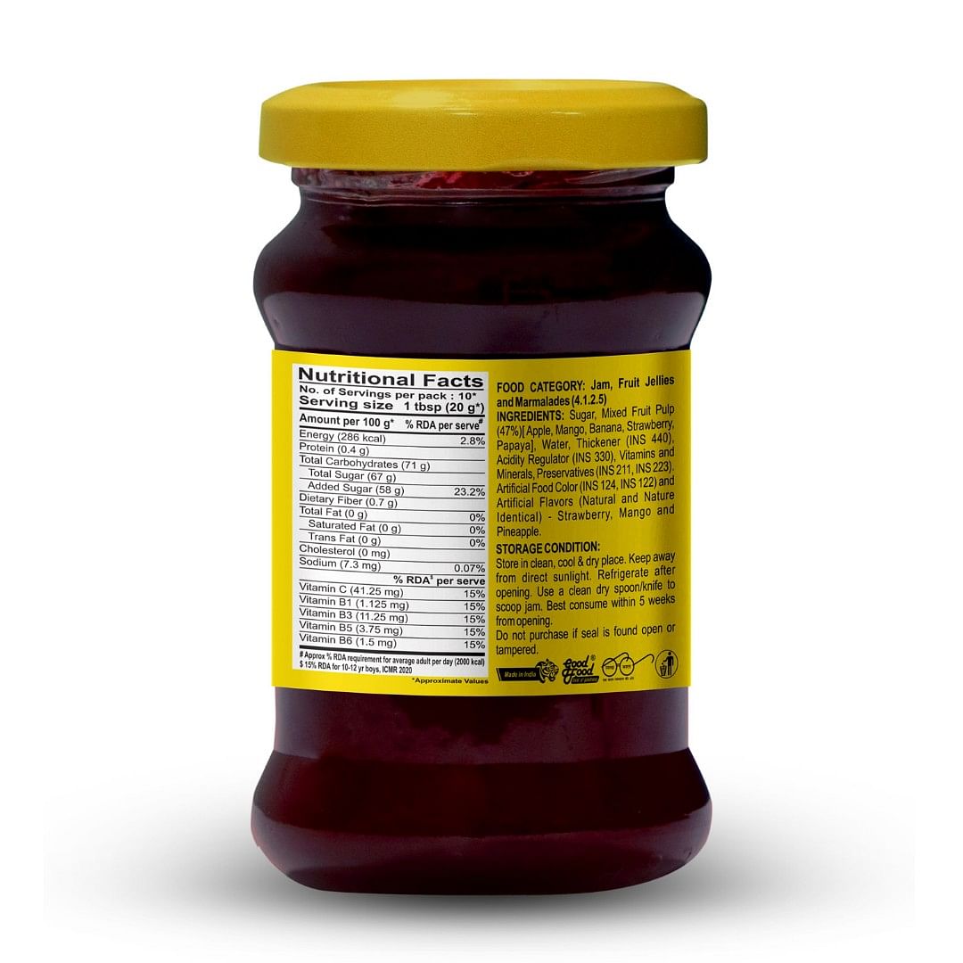 Swechha Mix Fruit Jam, 200 g