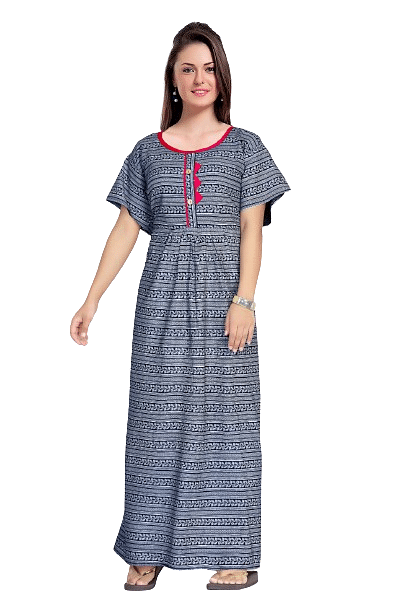 Authenzaa Women Nighty SMWN007 Grey 