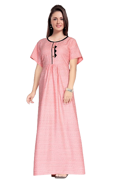 Authenzaa Women Nighty SMWN007 Peach 