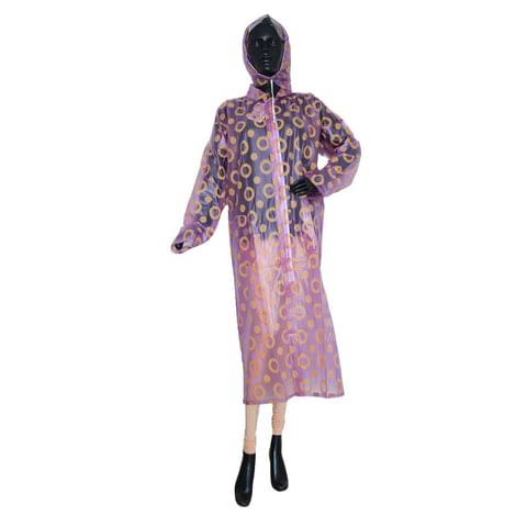 Authenzaa Women Raincoat NAWR001 Dark Purple 