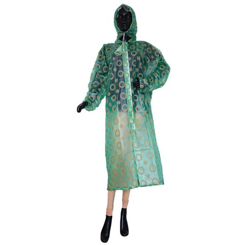 Authenzaa Women Raincoat NAWR001 Green 