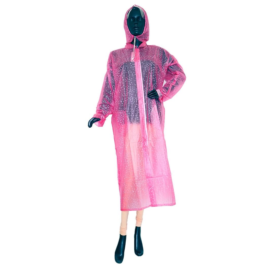 Authenzaa Women Raincoat NAWR001 Pink 