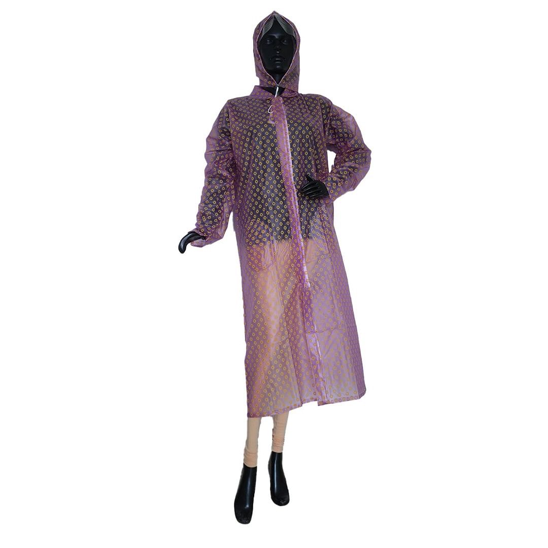 Authenzaa Women Raincoat NAWR001 Purple 