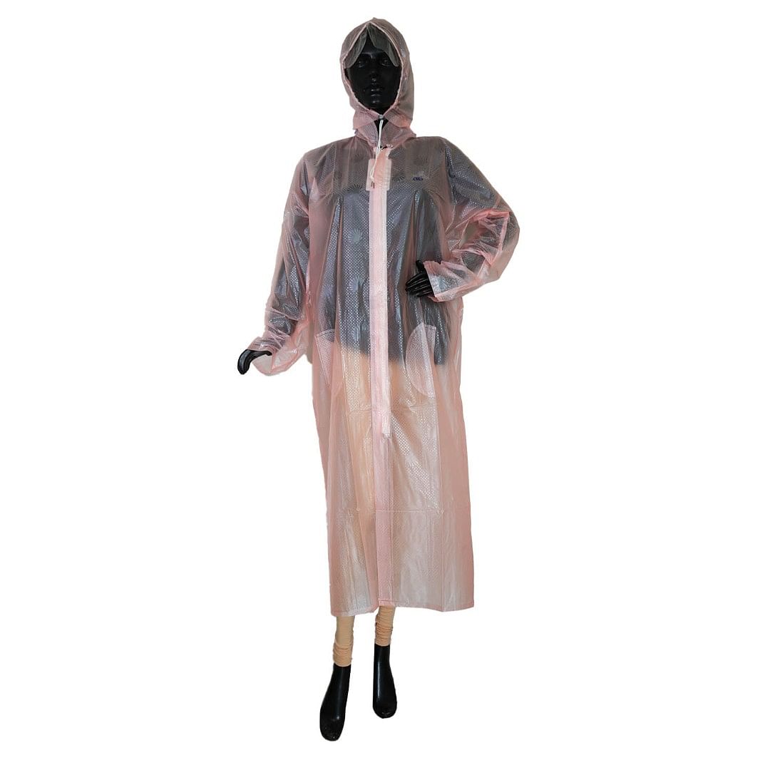 Authenzaa Women Raincoat CS RC0005 ,Orange