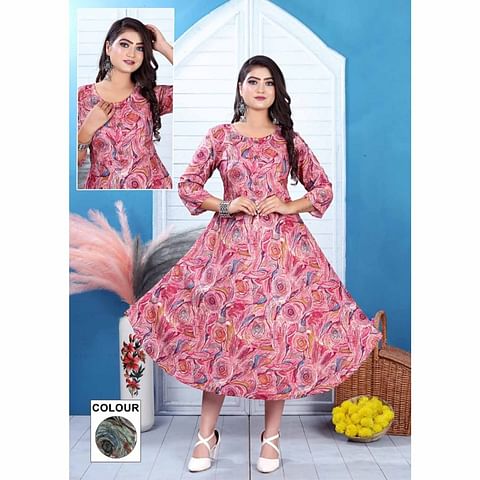 Authenzaa Women Kurti ATKT001 Multi 