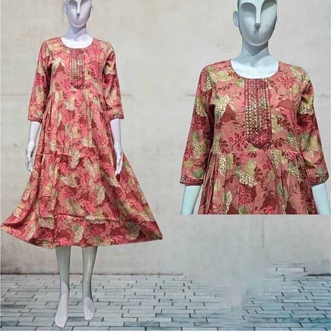 Authenzaa Women Kurti ATKT002 Pink 