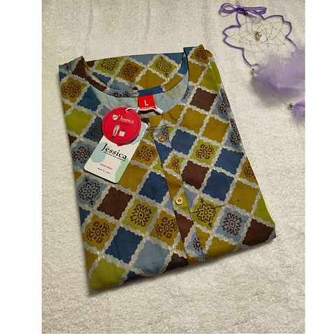 Authenzaa Women Kurti ATKT003 Multi 