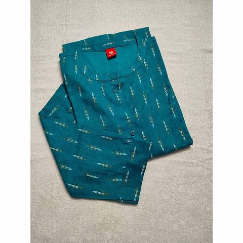 Authenzaa Women Kurti ATKT007 Bottle Green 
