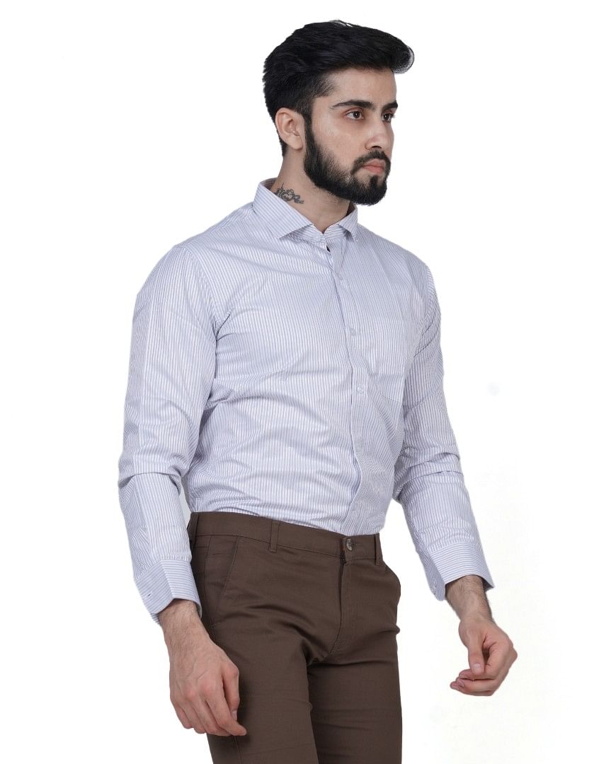Authenzaa Men Formal Shirt FR-EX0109, Multi