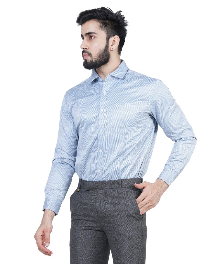 Authenzaa Men Formal Shirt FR-EX0113, Multi