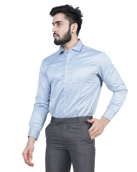Authenzaa Men Formal Shirt FR-EX0113, Multi