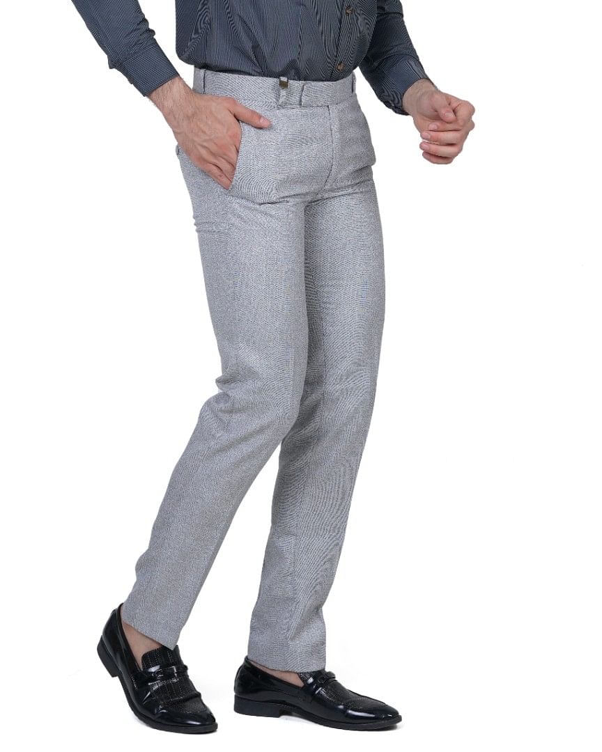 Authenzaa Men Formal Trouser FR-FT0029, Grey