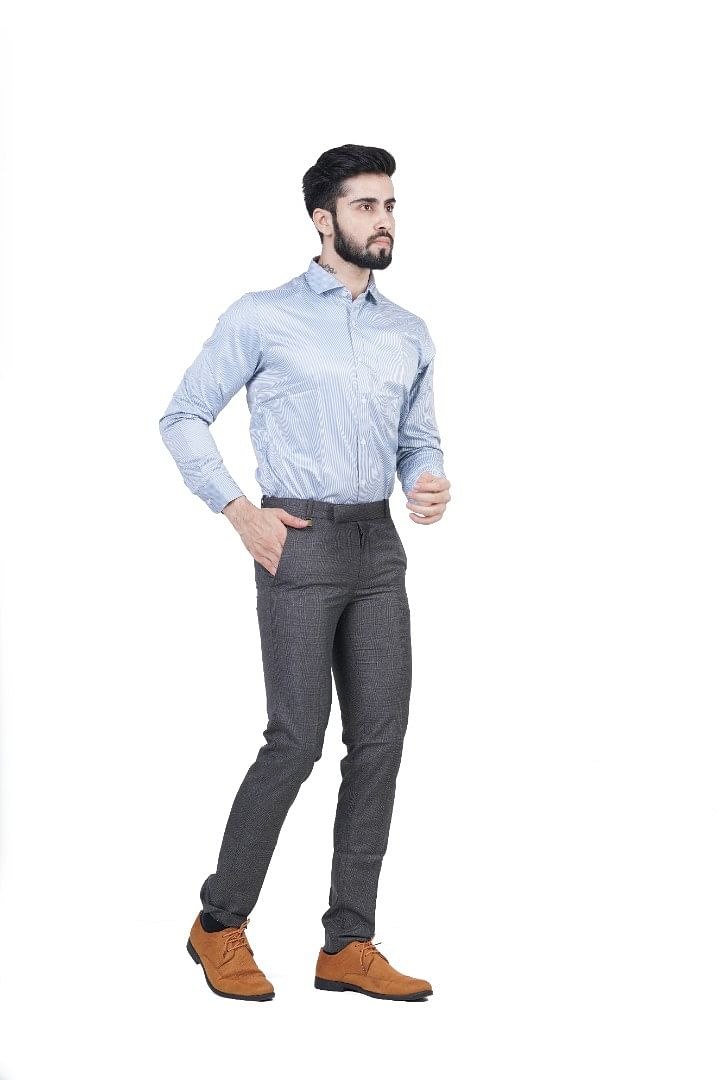 Authenzaa Men Formal Trouser FR-FT0031, Black