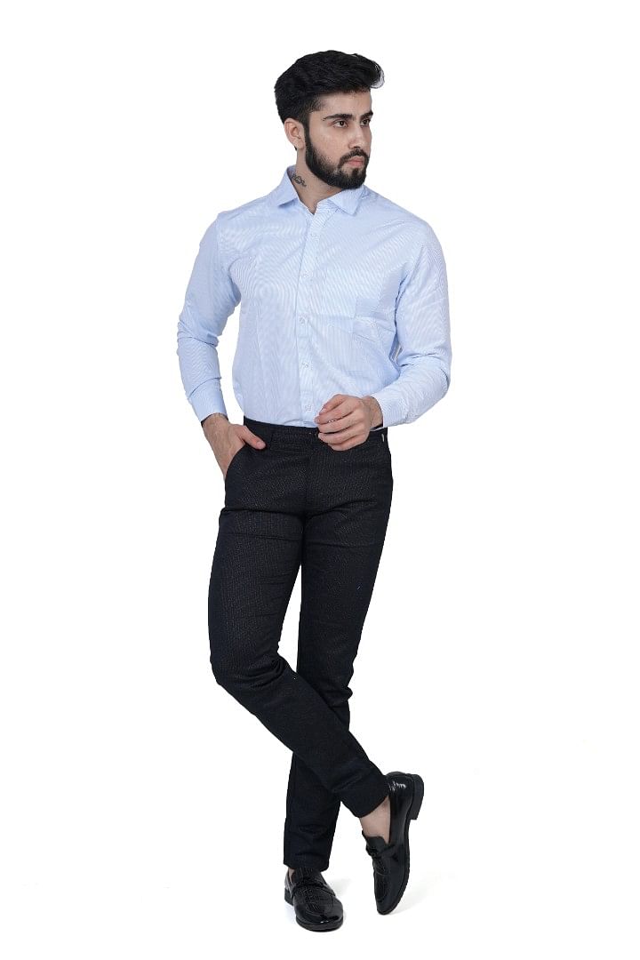 Authenzaa Men Casual Trouser CS-SC0005, Black
