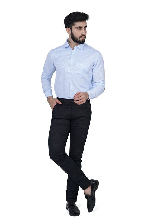 Authenzaa Men Casual Trouser CS-SC0005, Black
