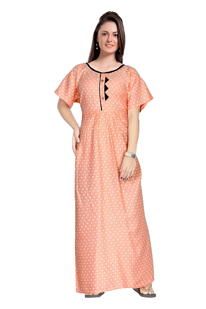 Authenzaa Women Nighty SMWN010 Orange 