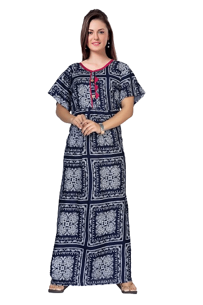 Authenzaa Women Nighty SMWN011 Navy 3 