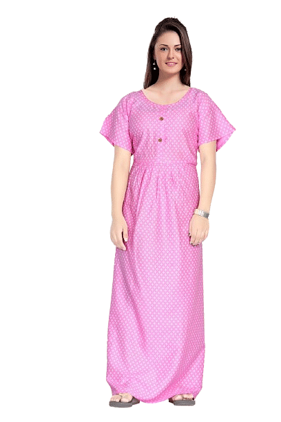 Authenzaa Women Nighty SMWN008 Pink 