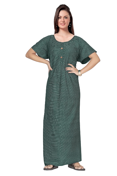 Authenzaa Women Nighty SMWN009 Green 