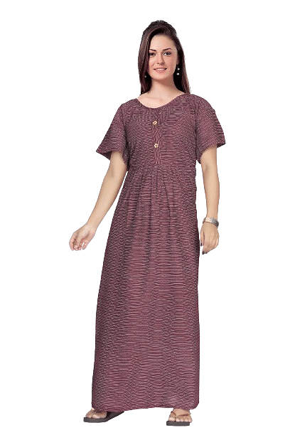 Authenzaa Women Nighty SMWN009 Maroon 