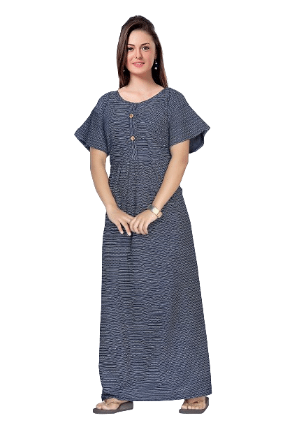 Authenzaa Women Nighty SMWN009 Navy 