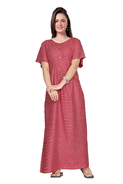 Authenzaa Women Nighty SMWN009 Red 