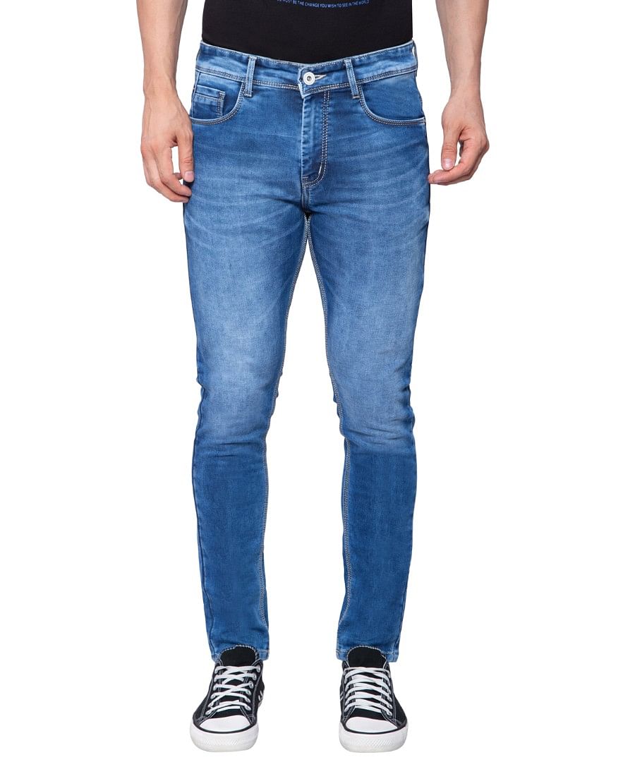 Authenzaa Men Denim Jeans SFDJ006 Mid Blue 