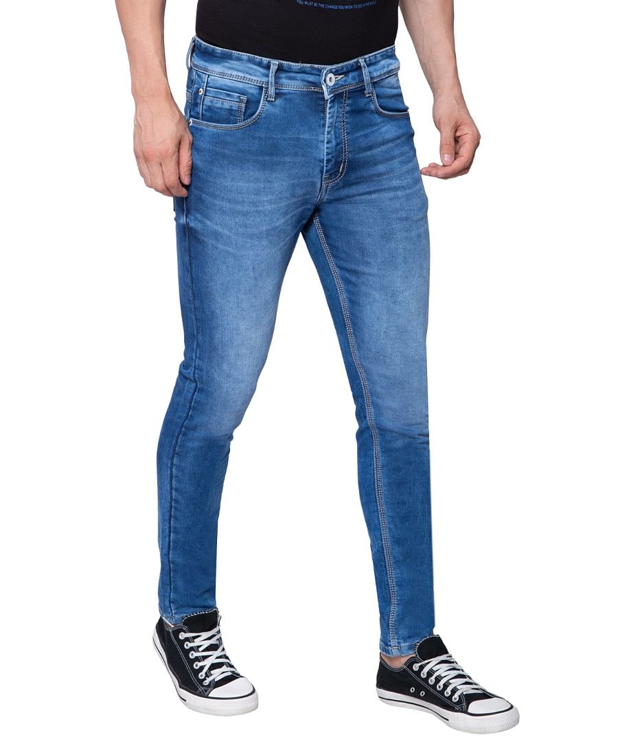 Authenzaa Men Denim Jeans SFDJ006 Mid Blue 