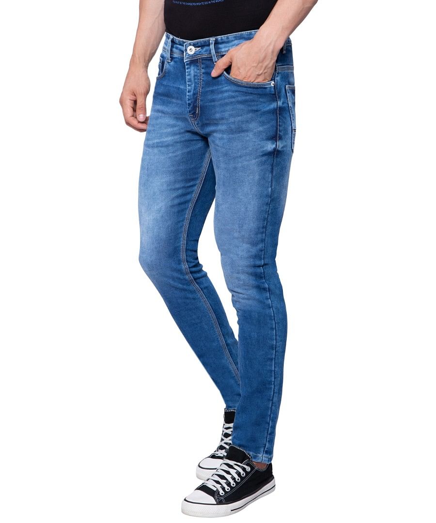 Authenzaa Men Denim Jeans SFDJ006 Mid Blue 