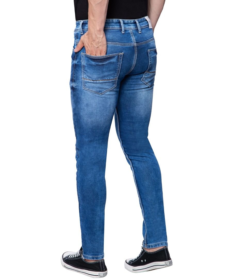 Authenzaa Men Denim Jeans SFDJ006 Mid Blue 