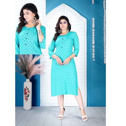 Authenzaa Women Kurti ATKT012 Green 