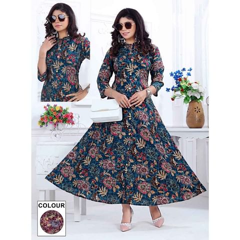 Authenzaa Women Kurti ATKT013 Green 
