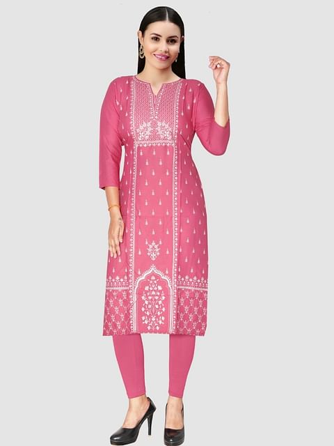 Authenzaa Women Kurti SFAKT003 Peach 