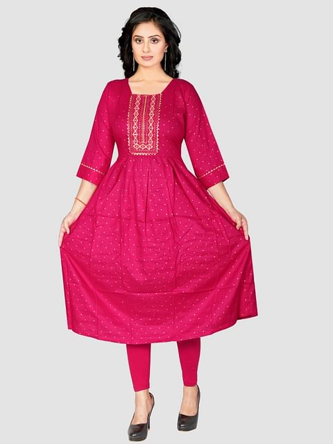 Authenzaa Women Kurti SFAKT004 Orange 