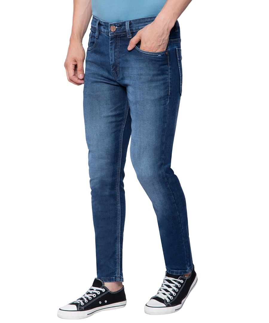 Authenzaa Men Denim Jeans SFDJ001 Navy Blue 