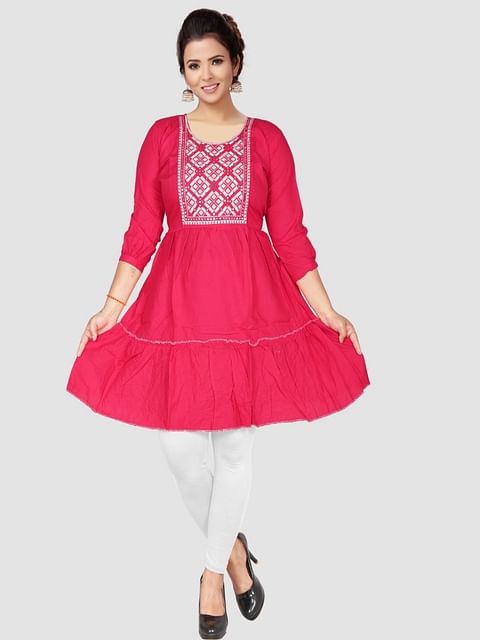 Authenzaa Women Kurti SFAKT005 Red 