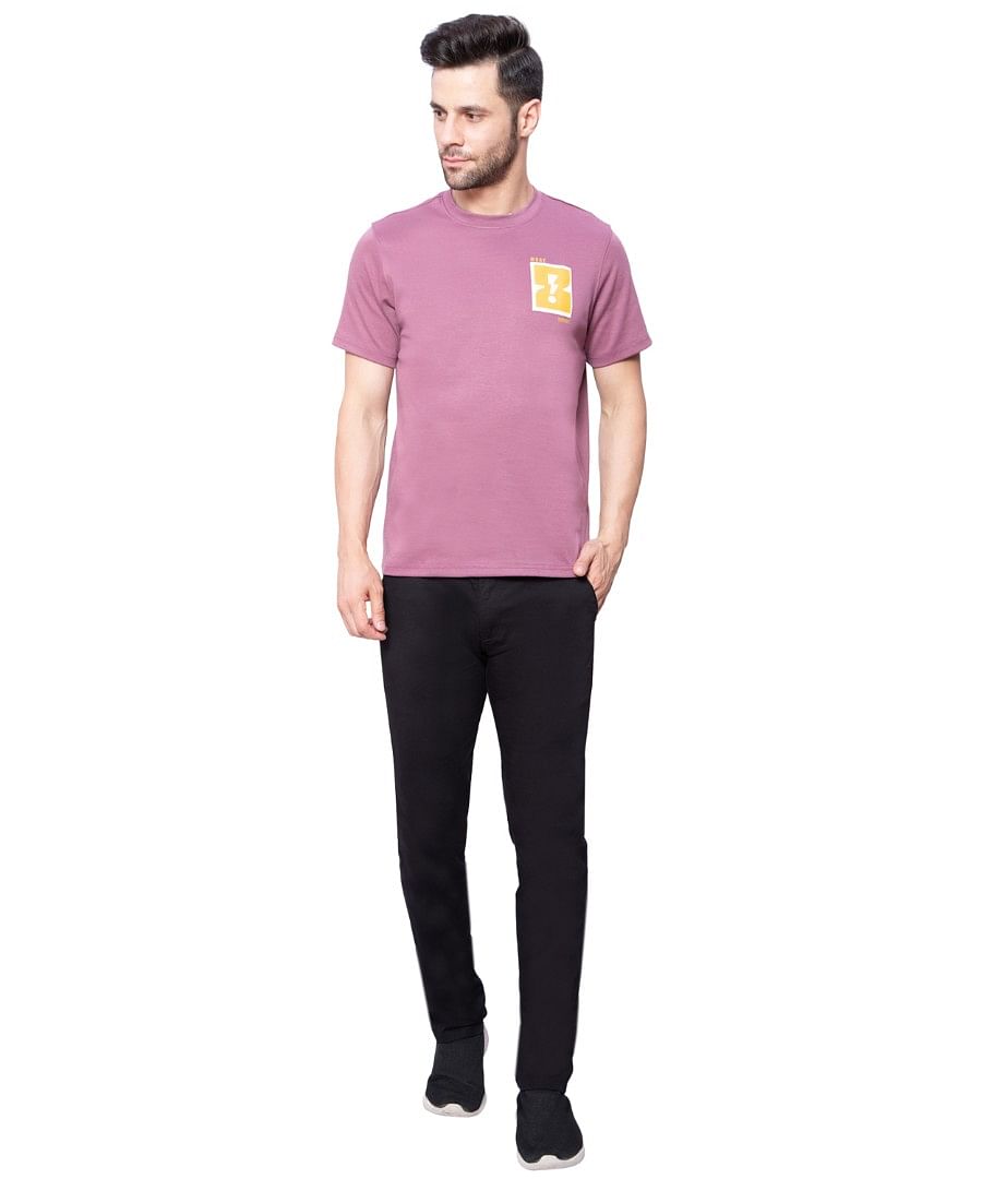 Authenzaa Men Round Neck T-Shirt SFRNT002 Burgundy 