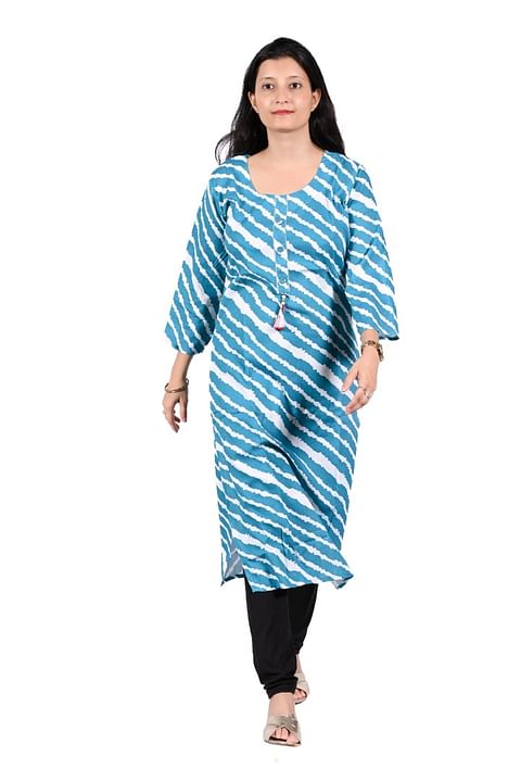 Authenzaa Women Kurti SFBKT001 Royal green 