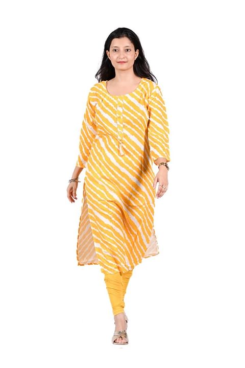 Authenzaa Women Kurti SFBKT001 Yellow 