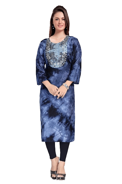 Authenzaa Women Kurti SMCKT007 Blue 