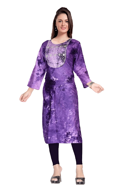 Authenzaa Women Kurti SMCKT007 PURPLE 