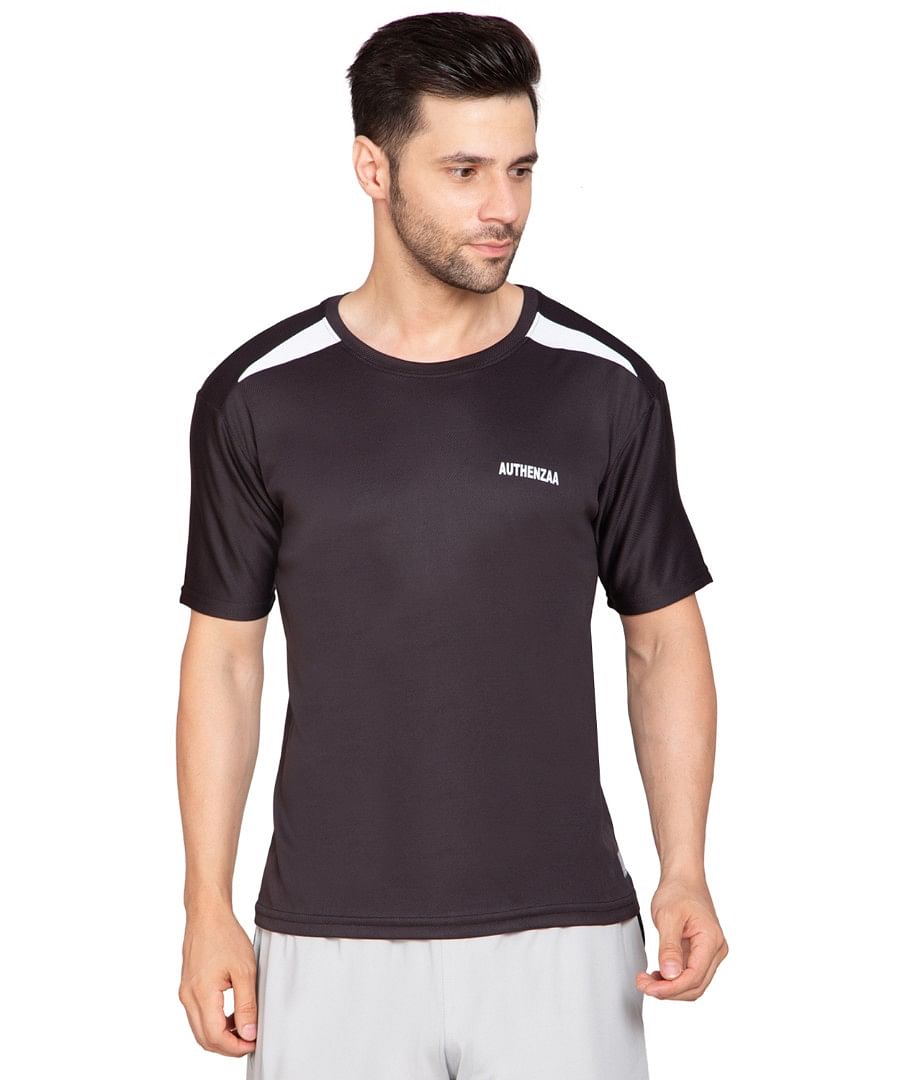 Authenzaa Men Active T-Shirt BTAT003 Black 