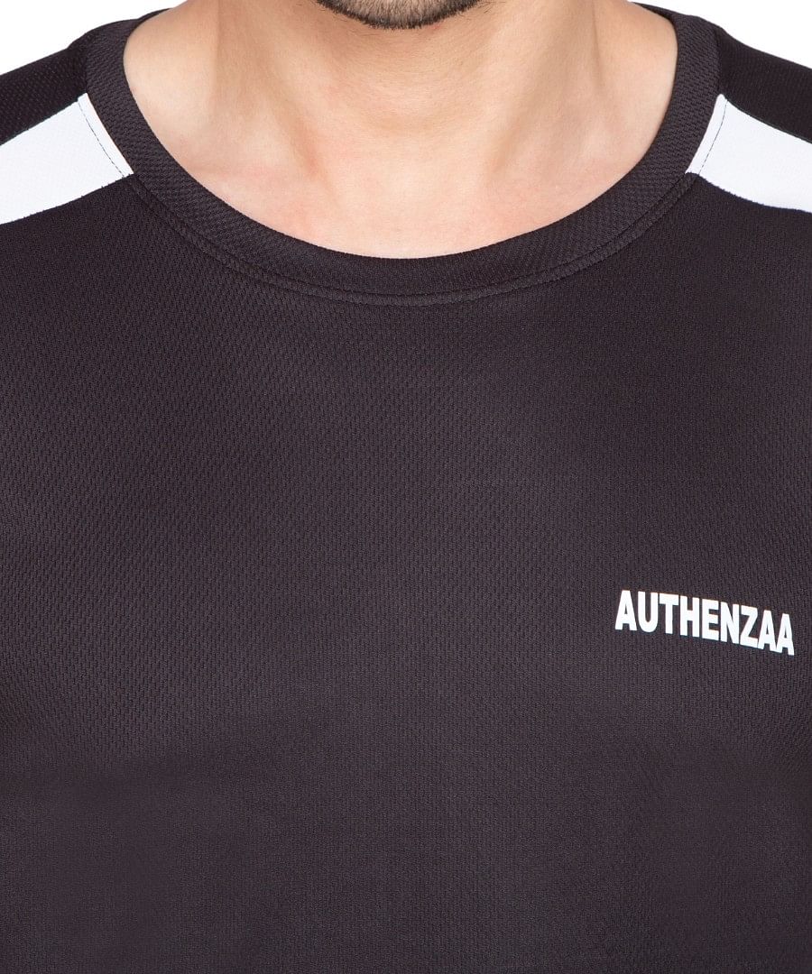 Authenzaa Men Active T-Shirt BTAT003 Black 