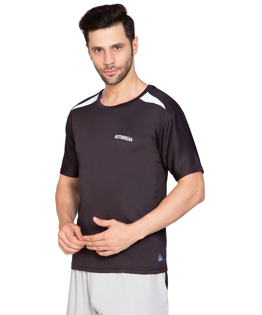 Authenzaa Men Active T-Shirt BTAT003 Black 