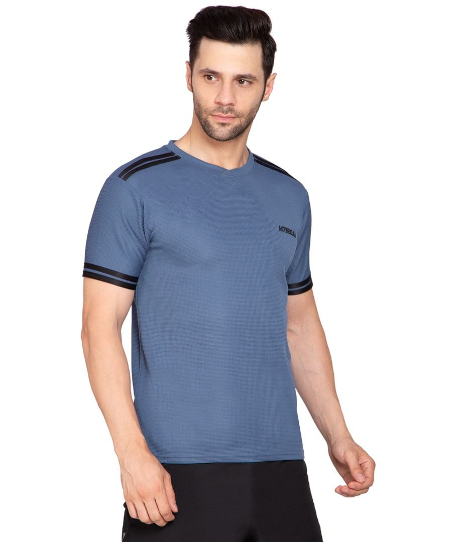 Authenzaa Men Active T-Shirt BTAT001 Forst Grey 