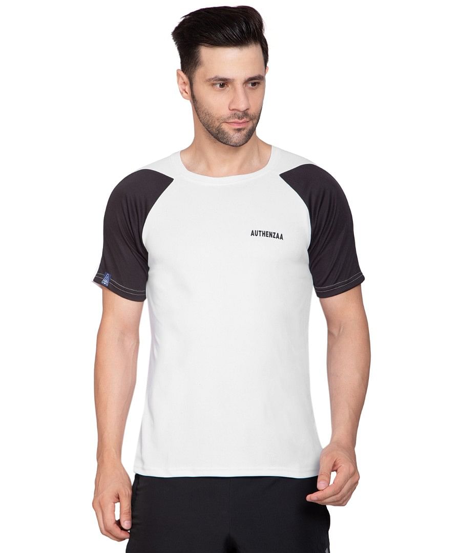 Authenzaa Men Active T-Shirt BTAT005 White